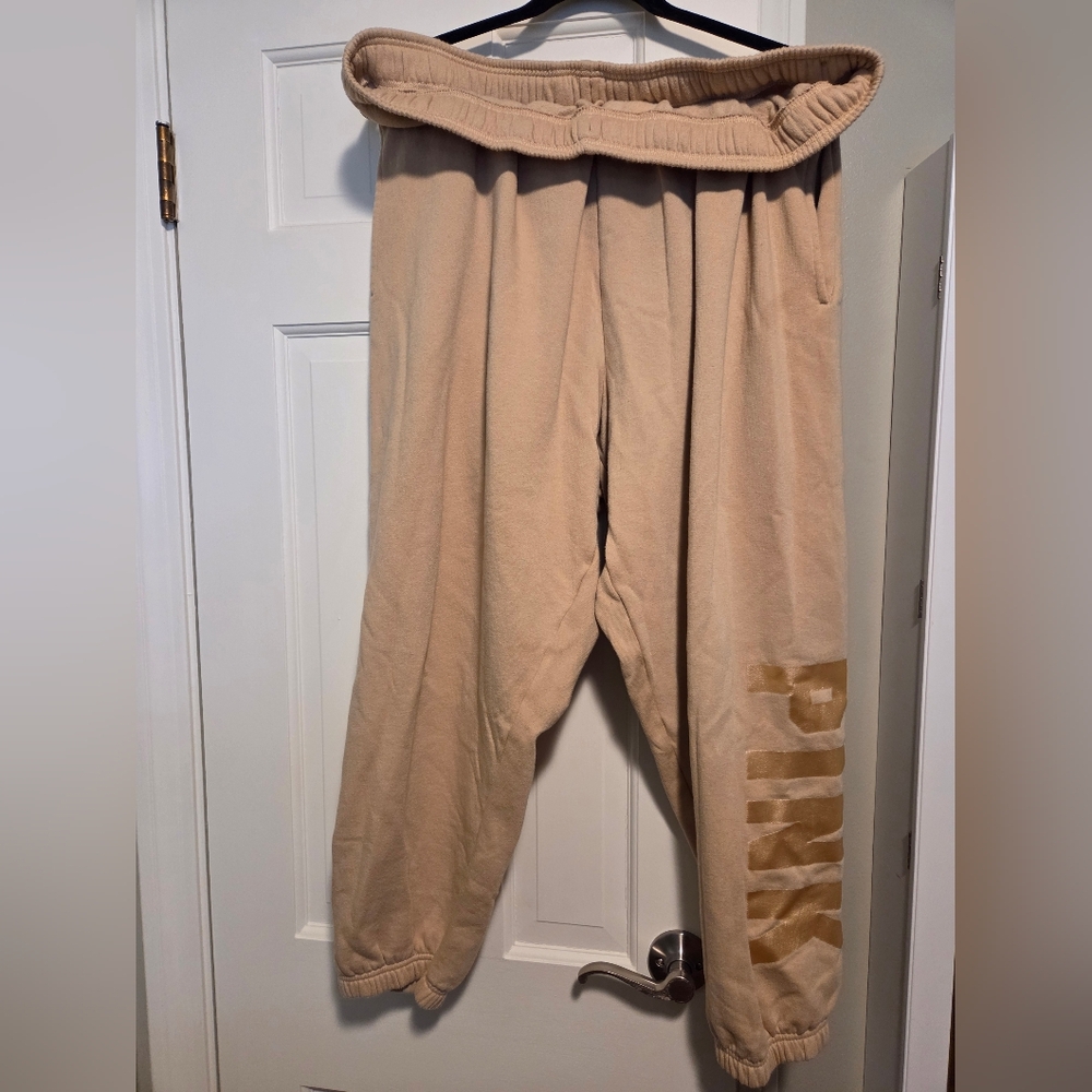 PINK brand Hoodie and Pant Golden Tan Coord Set size XXL - Picture 6 of 9